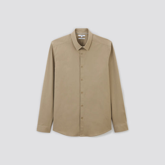 Chemise slim unie coton biologique