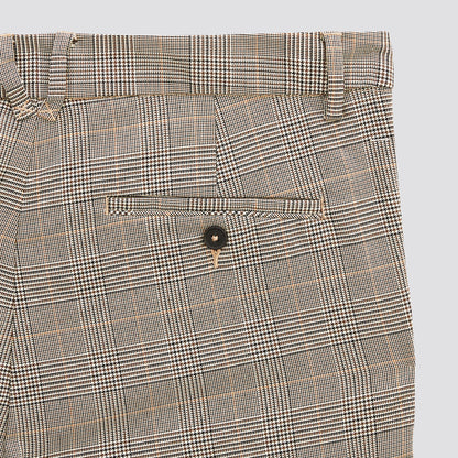 Pantalon slim chino à carreaux prince de Galles