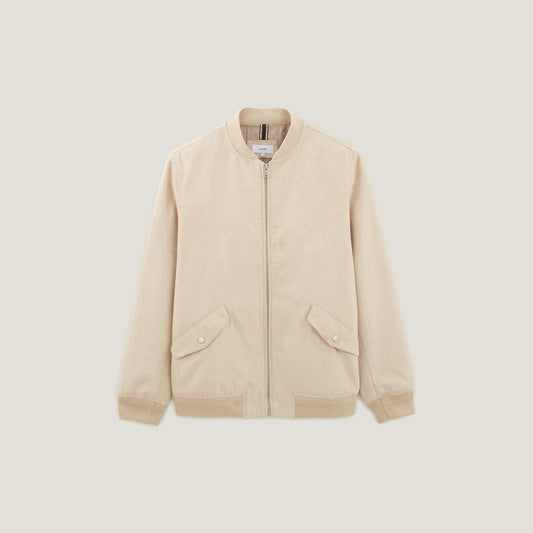 Blouson zippé aspect velours