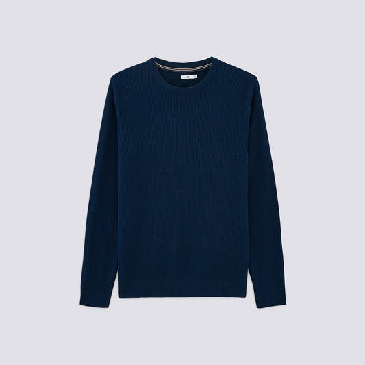 Pull maille fantaisie unie