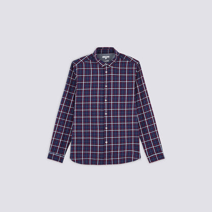 Chemise slim à carreaux flanelle