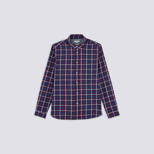 Chemise slim à carreaux flanelle