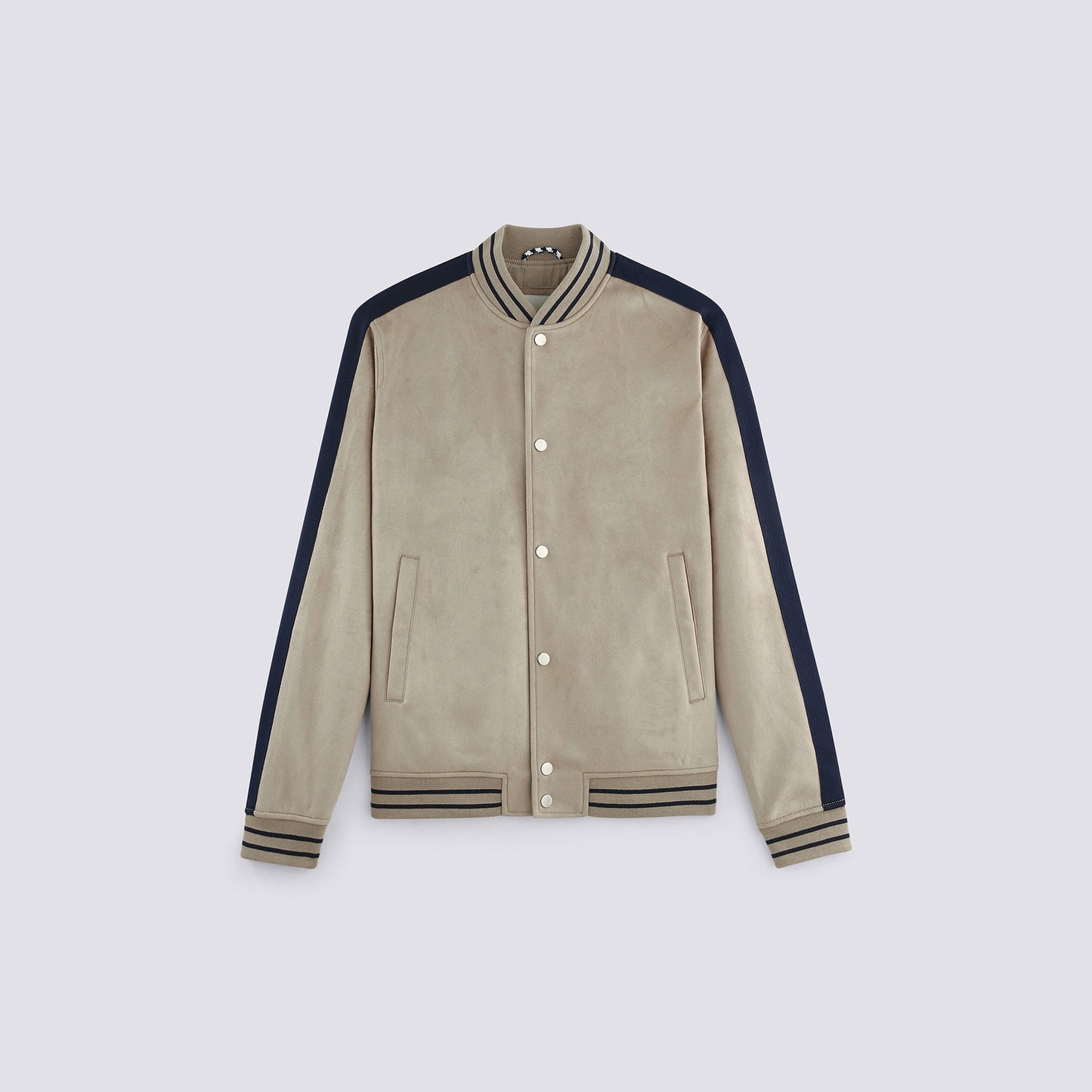 Blouson suédine col teddy