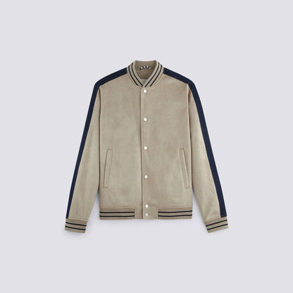 Blouson suédine col teddy
