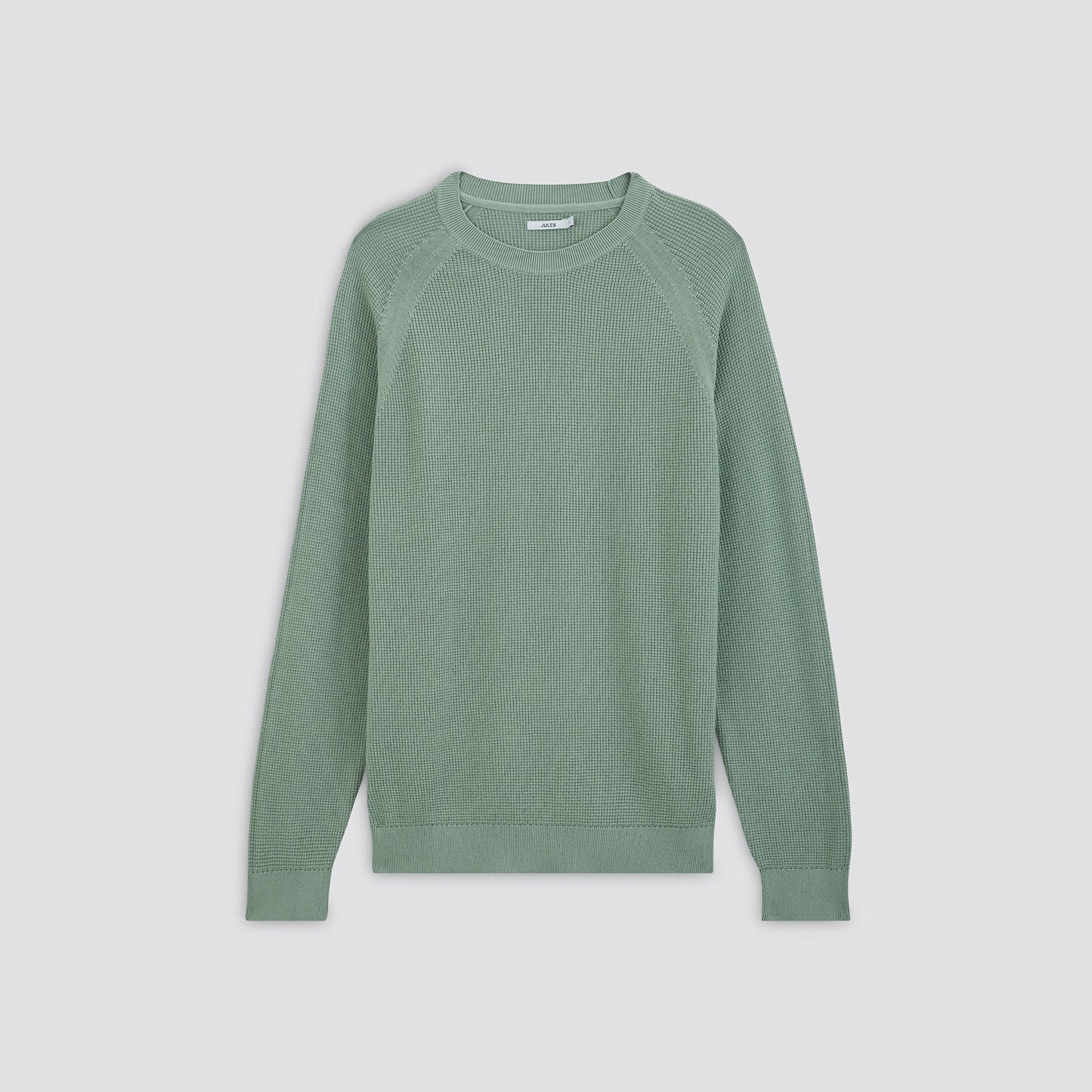 Pull col rond maille gaufrée