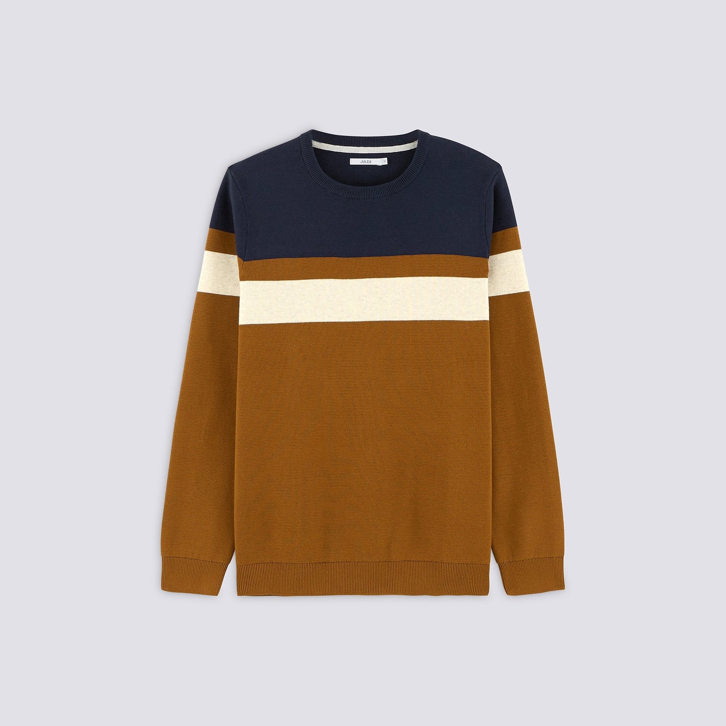 Pull col rond colorblock