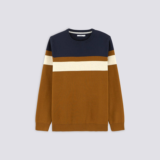 Pull col rond colorblock