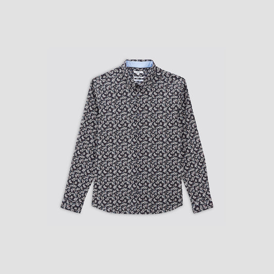 Chemise regular à fleur coton