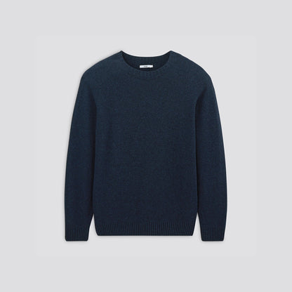 Pull sans couture col rond en laine