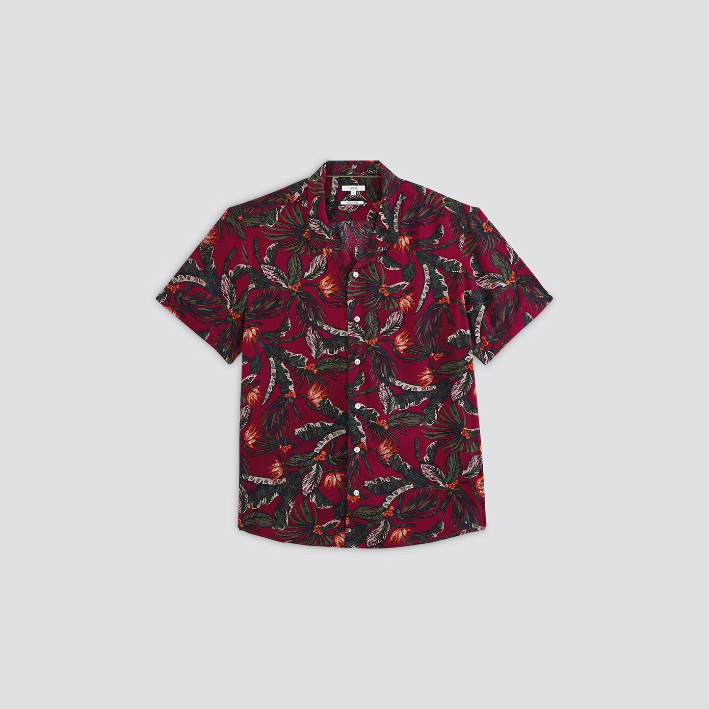 Chemise regular imprimé feuillage viscos
