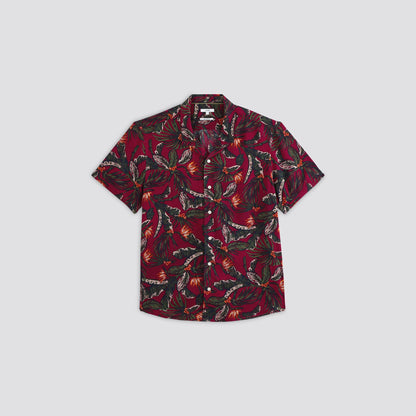 Chemise regular imprimé feuillage viscos