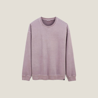 Sweat col rond effet délavé