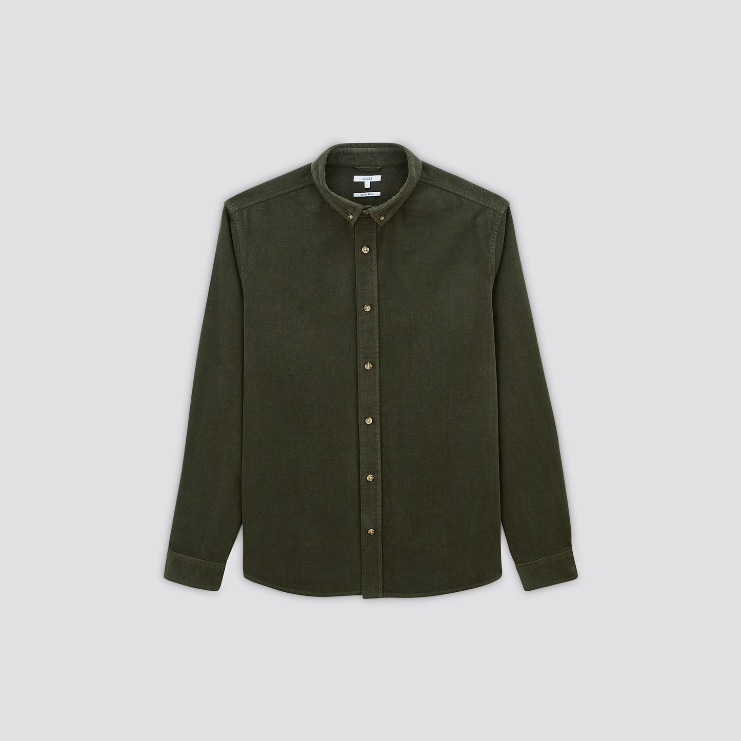 Chemise regular velours unie coton recyclé