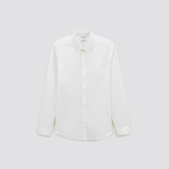 Chemise slim pop stretch unie coton biol
