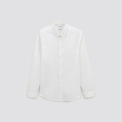 Chemise slim pop stretch unie coton biol