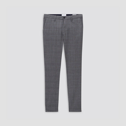 Pantalon chino slim à carreaux