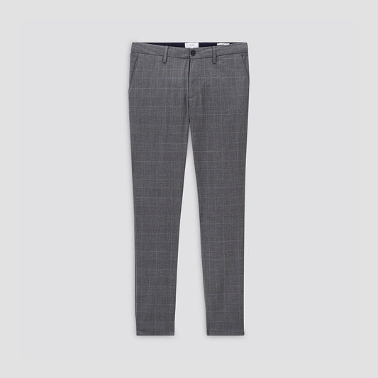Pantalon chino slim à carreaux