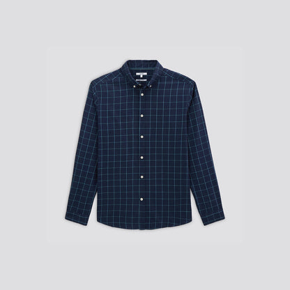 Chemise regular à carreaux twill