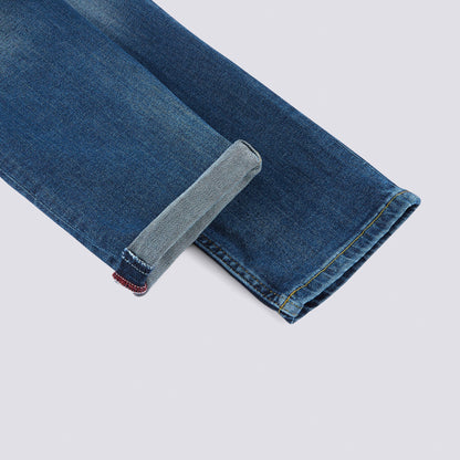 Jean confort bleu délavé blanchi