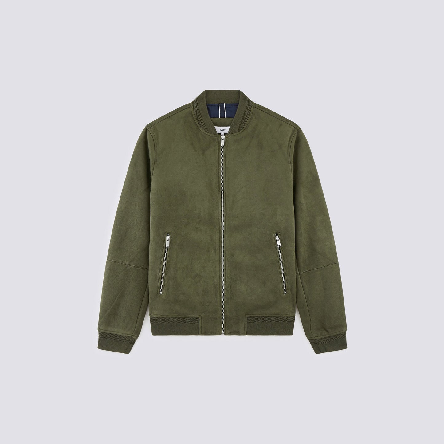 Blouson suedine col teddy