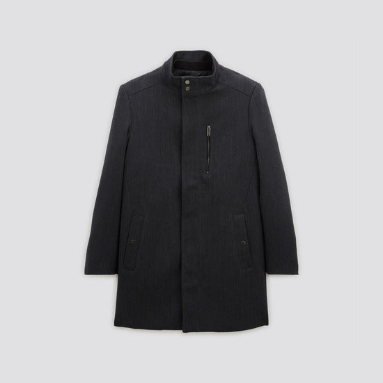Manteau zippé col montant