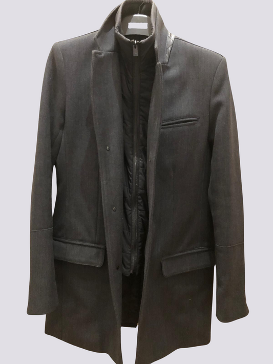 Manteau zippé col montant