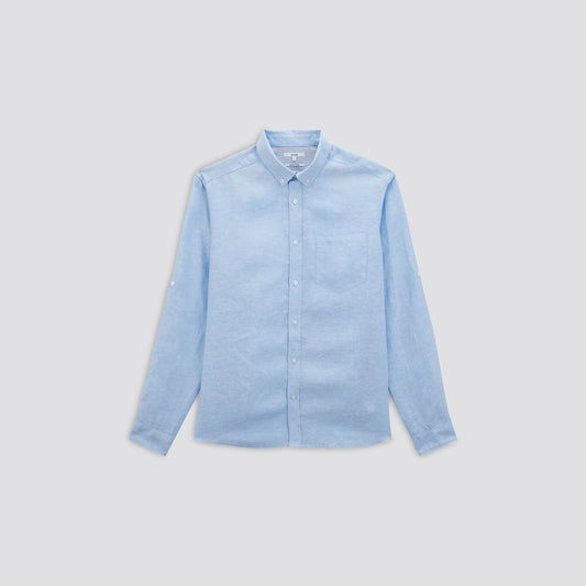 Chemise regular unie lin