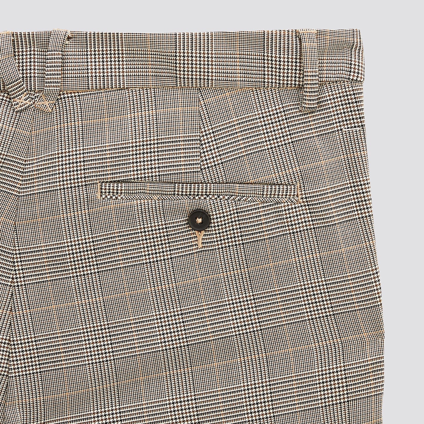 Pantalon slim chino à carreaux prince de Galles