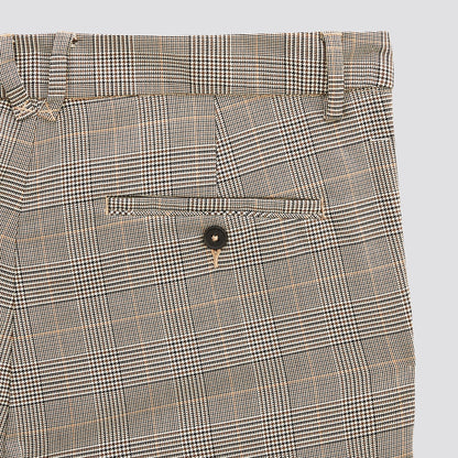 Pantalon slim chino à carreaux prince de Galles