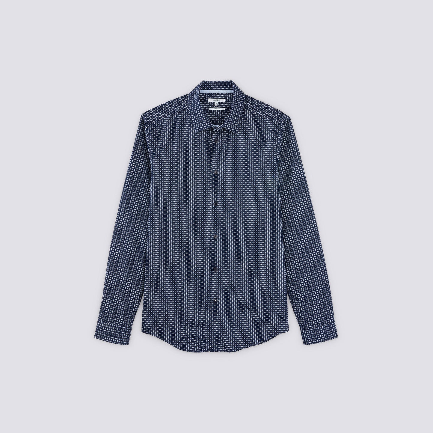 Chemise slim motif cravate coton