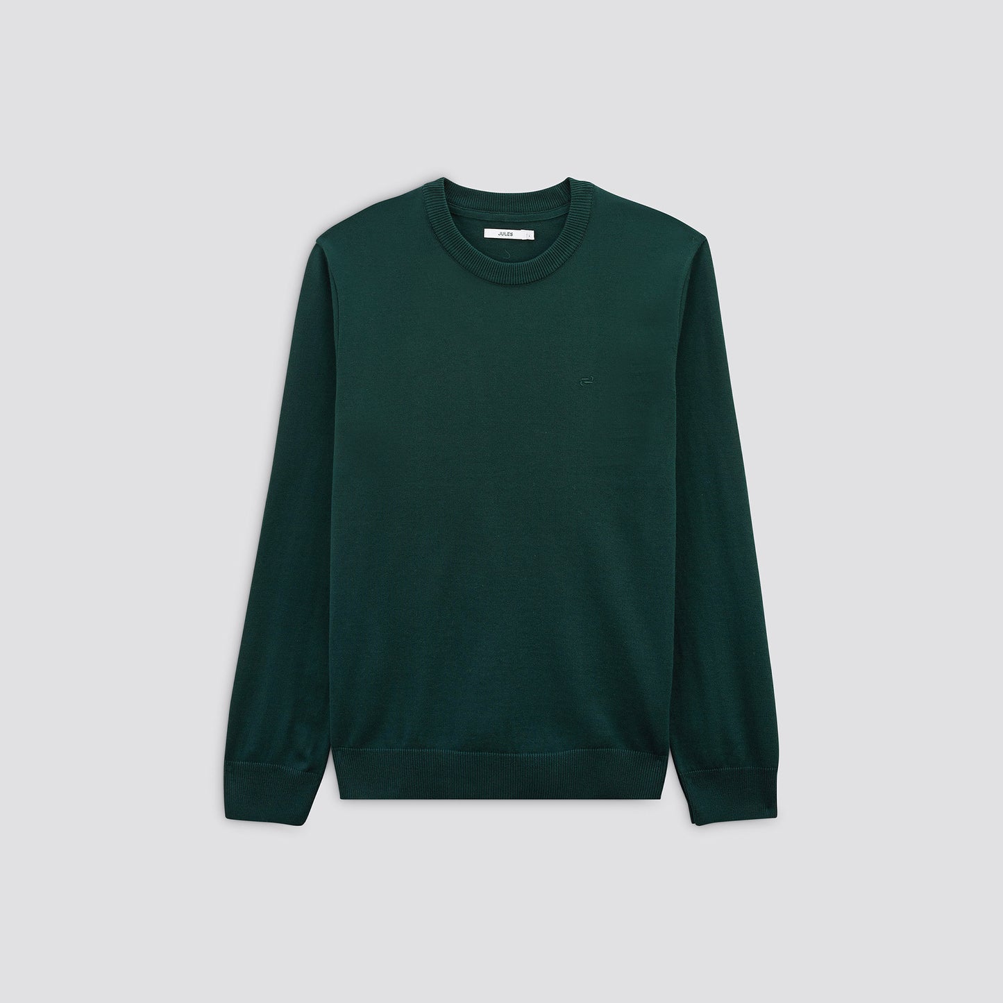 Pull col rond basic brodé
