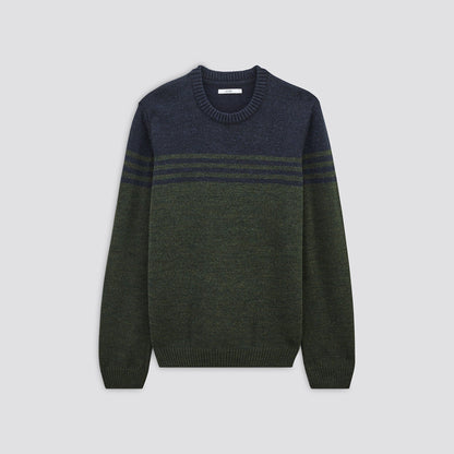 Pull à col rond colorblock