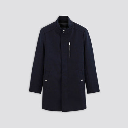 Manteau zippé col montant