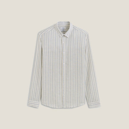 Chemise regular en matière rustique en coton