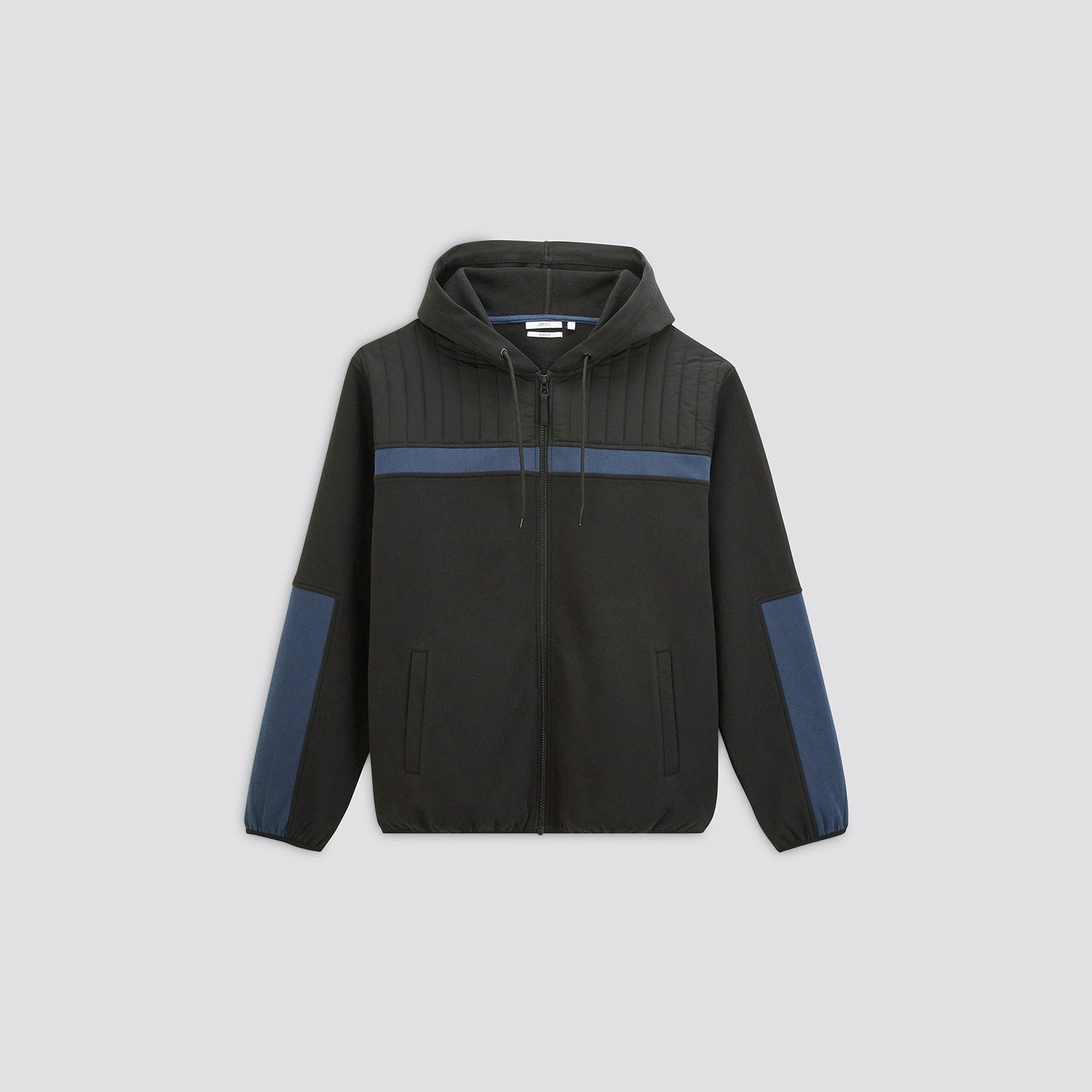 Sweat zippé bi-matière