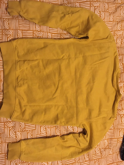 Sweat col rond broderie soleil poitrine