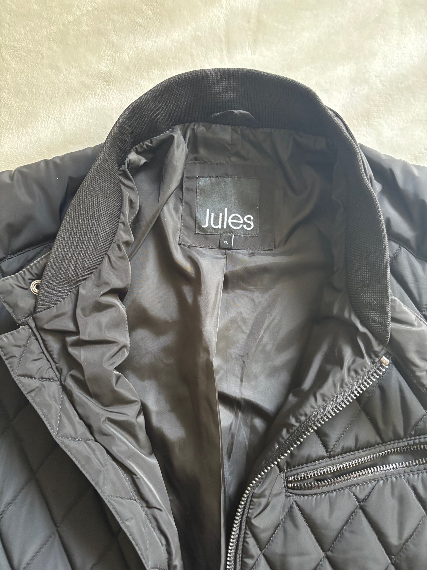 Blouson col montant type biker