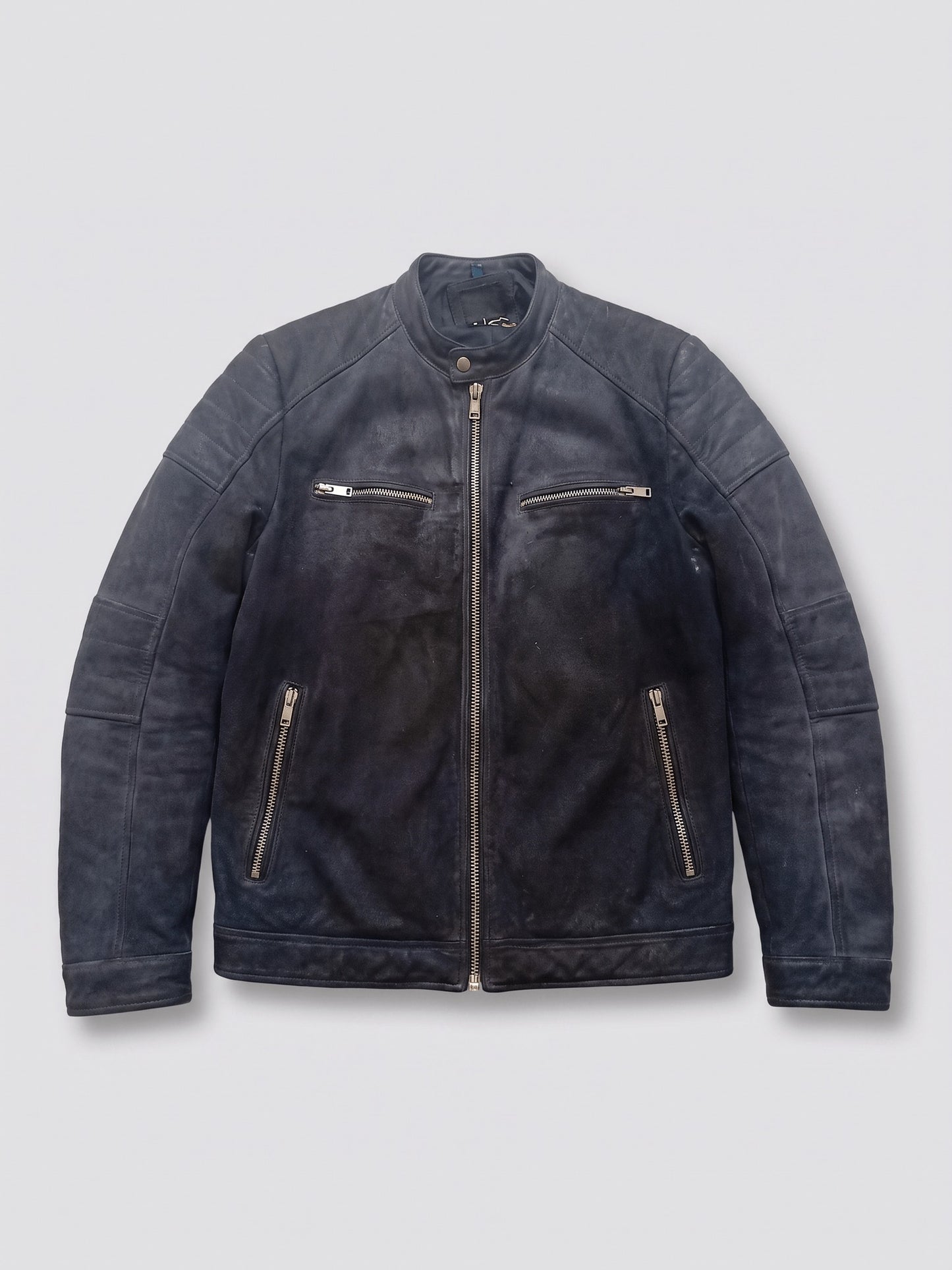 Blouson col montant type biker