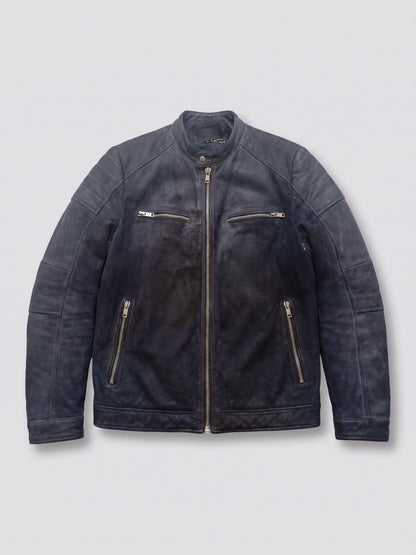 Blouson col montant type biker