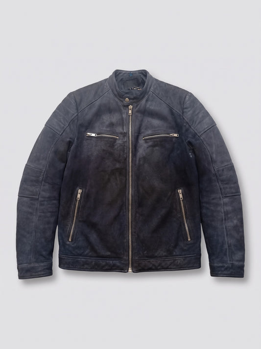 Blouson col montant type biker