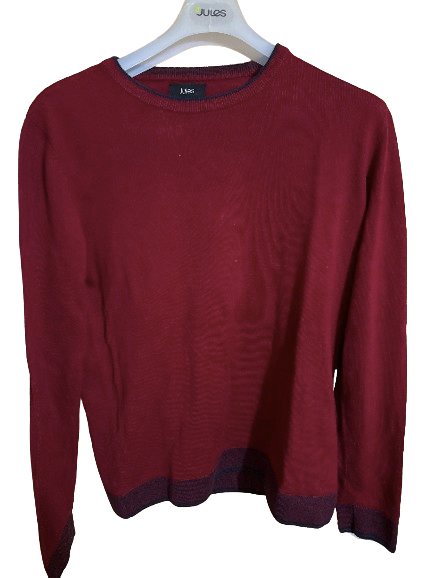 Pull col rond jeu de points
