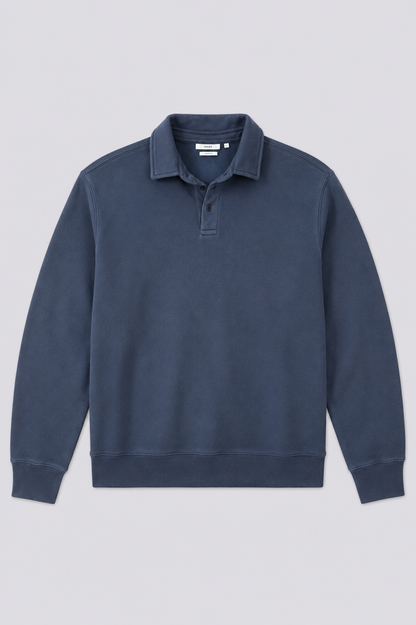 Sweat col polo uni