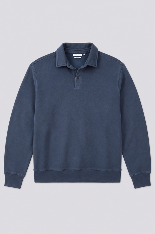 Sweat col polo uni