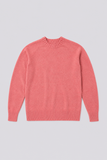 Pull sans couture col rond en laine