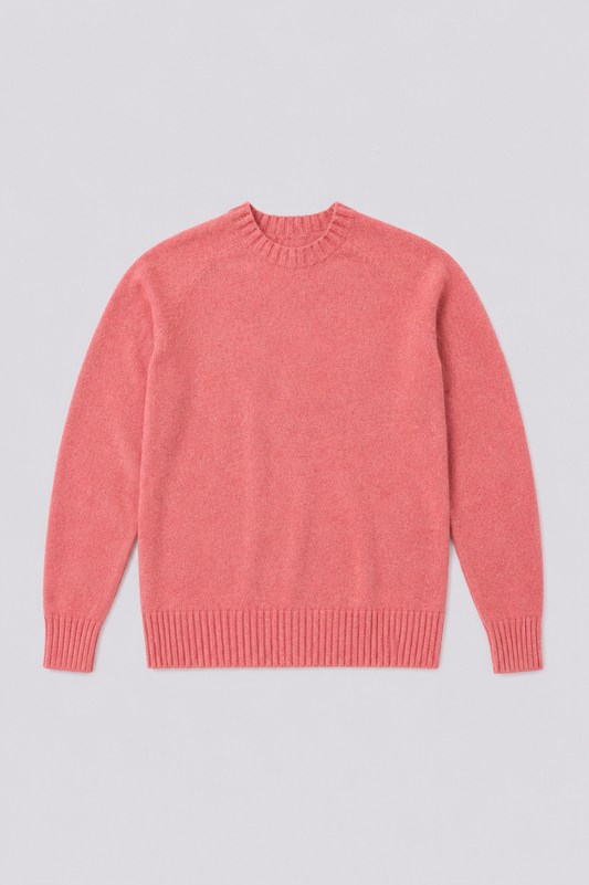 Pull sans couture col rond en laine