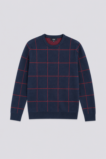 Pull à carreaux