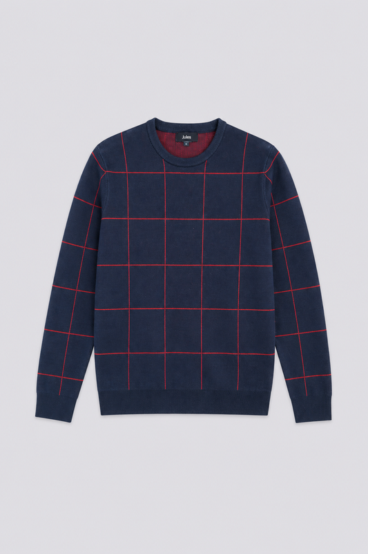 Pull à carreaux