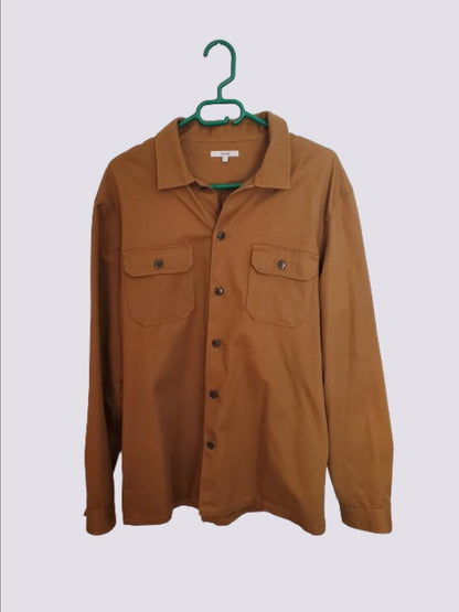 Surchemise regular coton brun