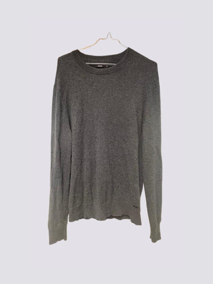 Pull col rond en mélange cachemire