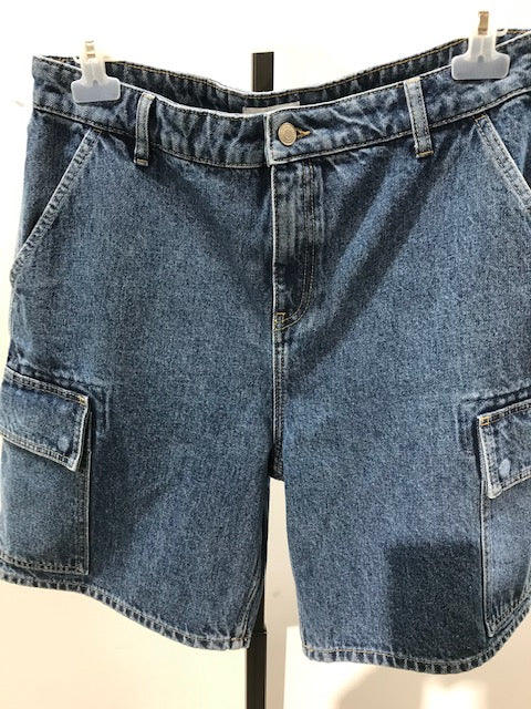 Bermuda baggy en jean - Bleu moyen